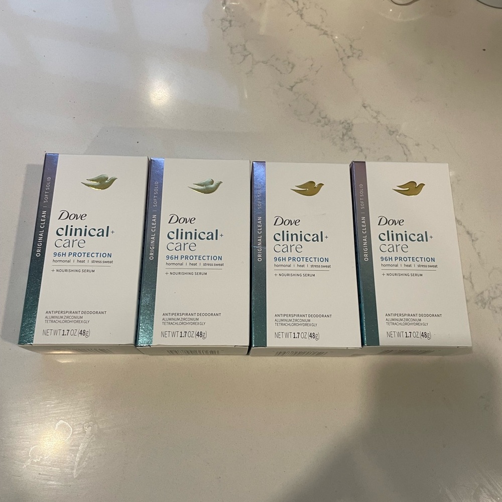 Dove Clinical Care Deodorant - 4 boxes